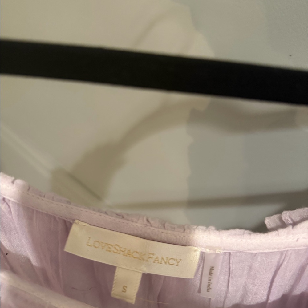 LoveShackFancy Lilac Ruffled Dress - Picture 3 of 3